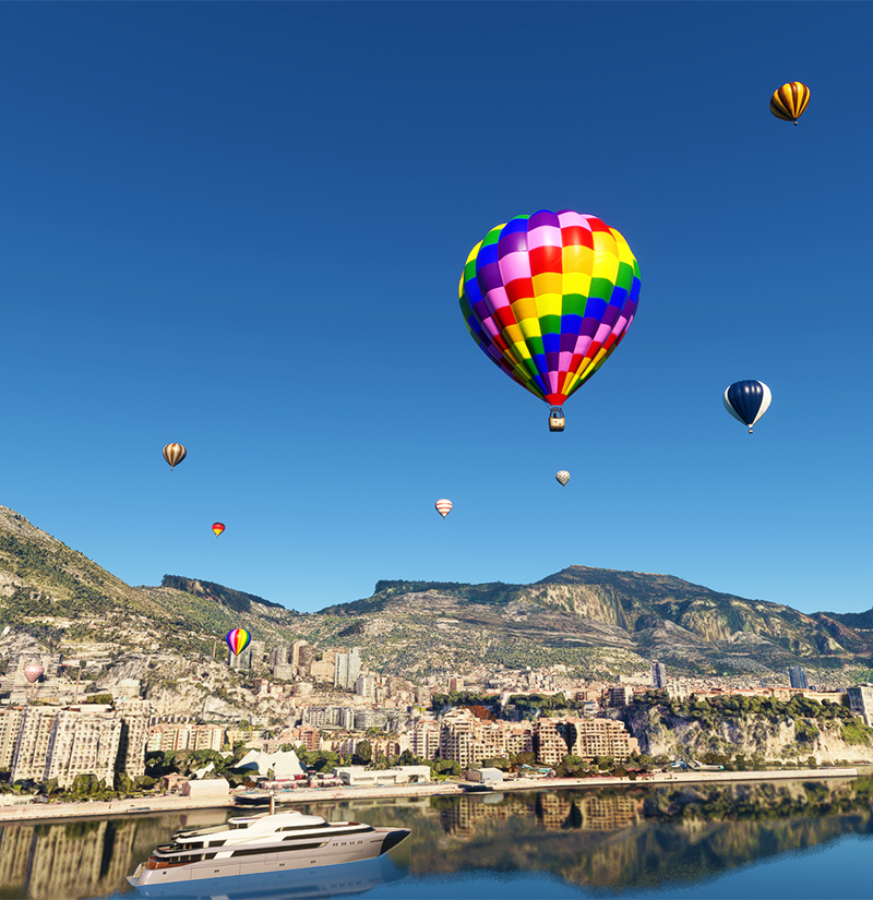 Simulateur de vol ballon montgolfière